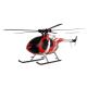 Miniature Hélicoptère RTF AFX MD500E 4 Canaux 325mm 6G - rouge/argent amewi 25334